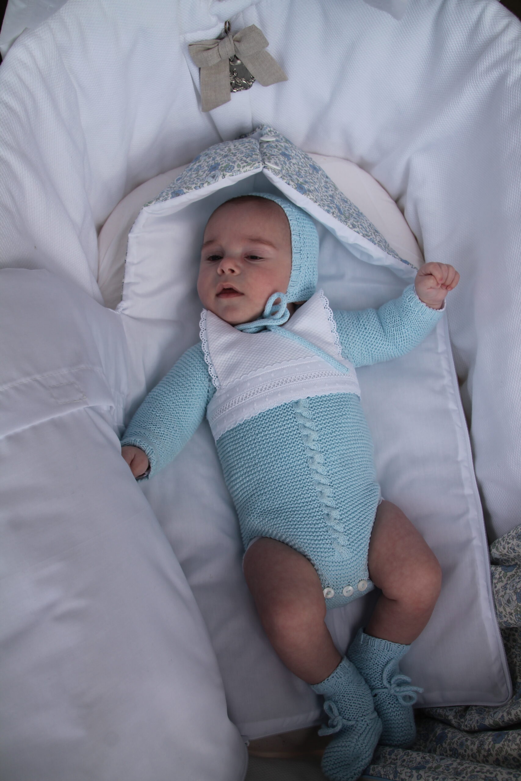 Saco de capazo Fiori azul - Imagen 4