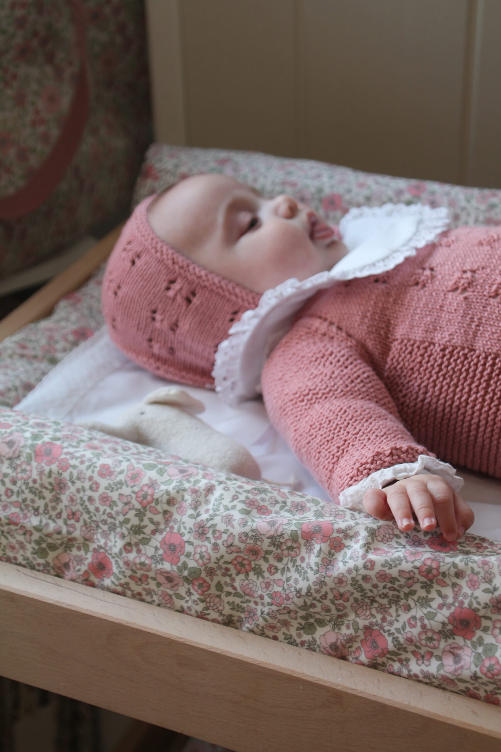 Cambiador de mueble impermeable Fiori rosa - Imagen 2