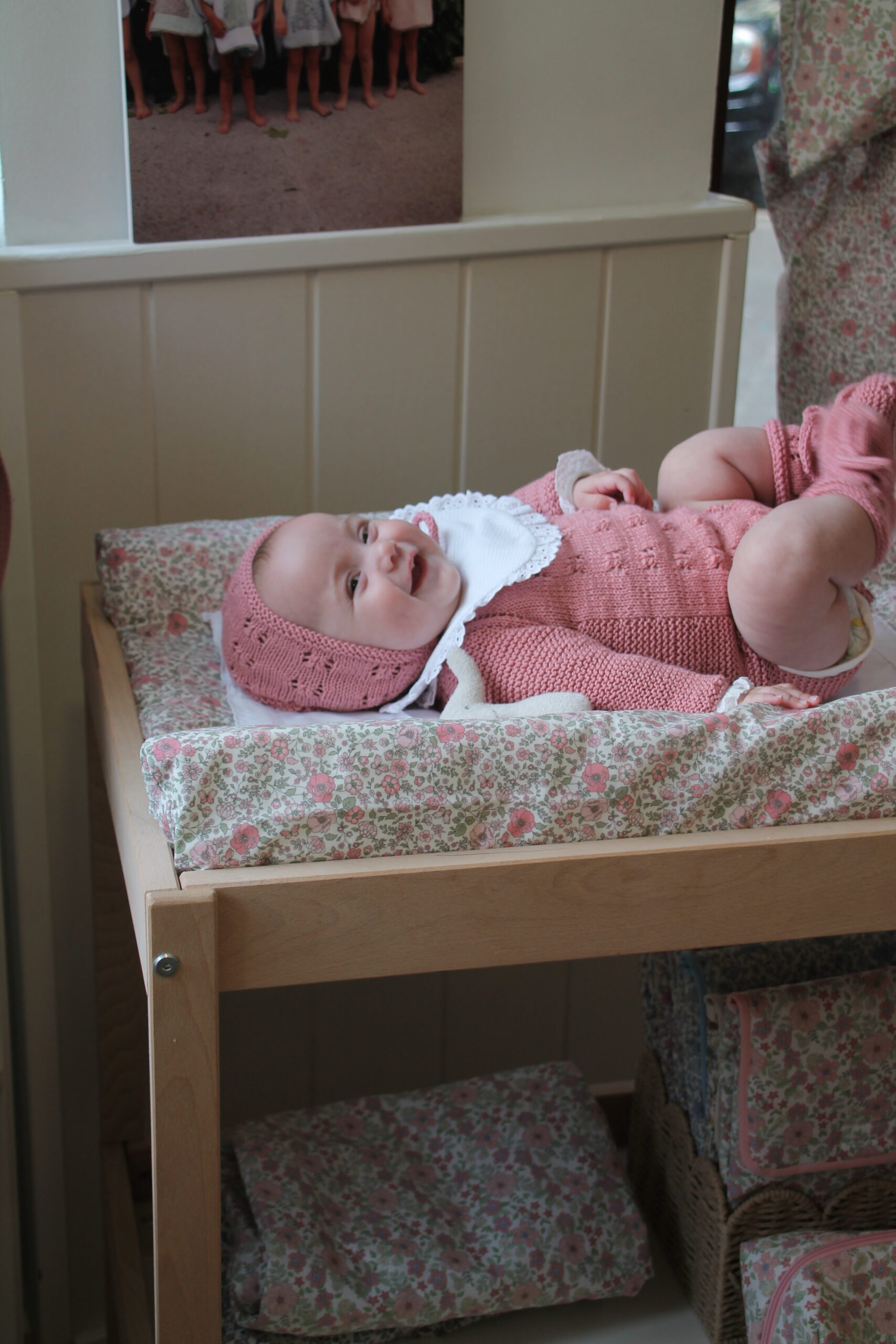 Cambiador de mueble impermeable Fiori rosa - Imagen 3